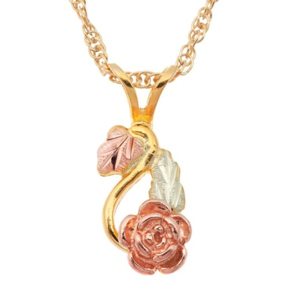Black Hills Gold Rose Pendant